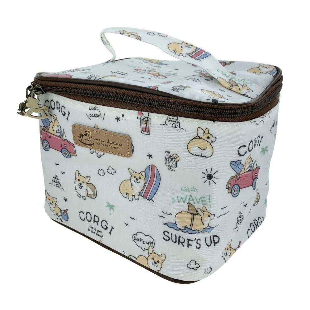 Waterproof Corgi Travel Makeup Cosmetic Bag